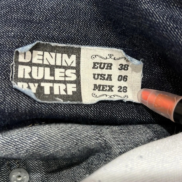 Zara - Women's Denim Rules by TRF US size 6, minor flaw, super cool 80's look - Picture 8 of 11